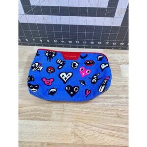 Estée Lauder x Quentin Jones Blue Makeup Pouch – Graphic Doodle Design